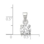 Sterling Silver CZ Pendant - Image 3