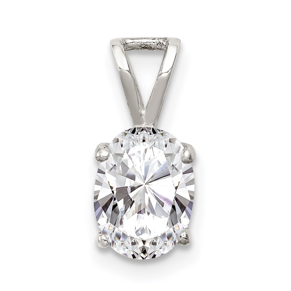 QP814.jpg Sterling Silver CZ Pendant - Image 1