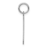 Sterling Silver/Rhodium-plated Satin Number 9 Charm - Image 2