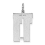 Sterling Silver/Rhodium-plated Satin Number 11 Charm - Image 4