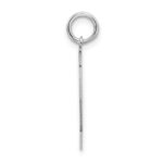 Sterling Silver/Rhodium-plated Satin Number 12 Charm - Image 2