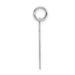 Sterling Silver/Rhodium-plated Satin Number 17 Charm - Image 2