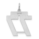 Sterling Silver/Rhodium-plated Satin Number 77 Charm - Image 4