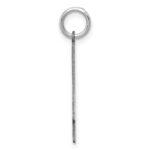 Sterling Silver/Rhodium-plated Satin Number 4 Charm - Image 2