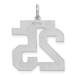 Sterling Silver/Rhodium-plated Satin Number 25 Charm - Image 4