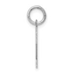 Sterling Silver/Rhodium-plated Satin Number 2 Charm - Image 2