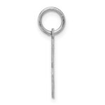 Sterling Silver/Rhodium-plated Satin Number 3 Charm - Image 2