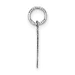Sterling Silver/Rhodium-plated Satin Number 7 Charm - Image 2