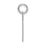 Sterling Silver/Rhodium-plated Satin Number 10 Charm - Image 2