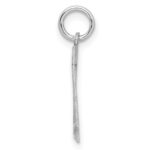 Sterling Silver/Rhodium-plated Satin Number 24 Charm - Image 2