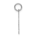 Sterling Silver/Rhodium-plated Satin Number 72 Charm - Image 2