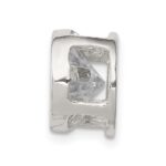 Sterling Silver Round CZ Chain Slide - Image 2