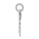 Sterling Silver Rhodium-plated Diamond-cut #15 Charm - Image 2
