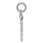 Sterling Silver Rhodium-plated Diamond-cut #23 Charm - Image 2