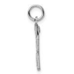 Sterling Silver Rhodium-plated Diamond-cut #53 Charm - Image 2
