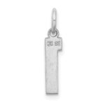 Sterling Silver/Rhodium-plated Polished Number 1 Charm - Image 4
