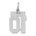 Sterling Silver/Rhodium-plated Polished Number 10 Charm - Image 4