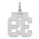 Sterling Silver/Rhodium-plated Polished Number 39 Charm - Image 4