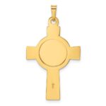 14k Polished Cross with St. Jude Thaddeus Medal Pendant - Image 4