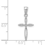 14k White Gold Passion Cross Charm - Image 4
