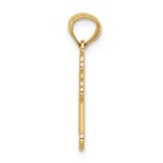 14k Small Budded Cross Charm - Image 2