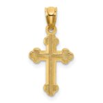 14k Small Budded Cross Charm - Image 4