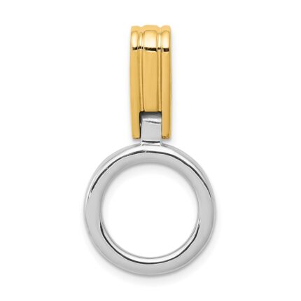 14k Two-tone Circle Slide Fits up to 3mm Regular/6mm Fancy or Reversible Omega