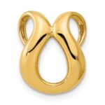 14k Polished Slide Fits up to 2mm Regular/4mm Fancy or Reversible Omega