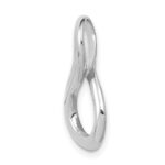 14k White Gold Polished Slide Fits up to 3mm Regular/6mm Fancy or Reversible Omega - Image 2