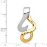 14k Two-Tone Slide Fits up to 10mm Regular/Fancy/Reversible Omega - Image 3