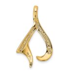 14k Polished Slide Fits up to 2mm Regular/6mm Fancy or Reversible Omega - Image 3