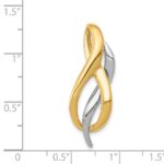 14K Two-Tone Slide Fits up to 4mm Regular/8mm Fancy or Reversible Omega - Image 4