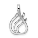 14k White Gold Polished Slide Fits up to 2mm Regular/4mm Fancy or Reversible Omega - Image 4