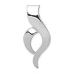 14k White Gold Polished Slide Fits up to 6mm Regular/8mm Fancy or Reversible Omega