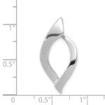 14k White Gold Polished Slide Fits up to 8mm Regular/10mm Fancy or Reversible Omega - Image 3