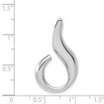 14k White Gold Polished Slide Fits up to 6mm Regular/Fancy/Reversible Omega - Image 3