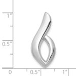 14K White Gold Polished Slide Fits up to 6mm Regular/8mm Fancy or Reversible Omega - Image 3