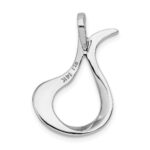 14k White Gold Polished Slide Fits up to 2mm Regular/3mm Fancy or Reversible Omega - Image 4