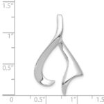 14k White Gold Polished Slide Fits up to 2mm Regular/6mm Fancy or Reversible Omega - Image 3