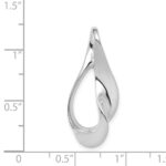 14k White Gold Polished Slide Fits up to 3mm Regular/6mm Fancy or Reversible Omega - Image 3