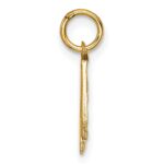 14k Small Brushed Diamond-cut Number 4 Charm - Image 2