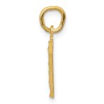 14k Small Brushed Diamond-cut Number 7 Charm - Image 2