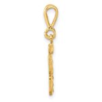 14k Small Brushed Diamond-cut Number 84 Charm - Image 2