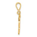 14k Small Brushed Diamond-cut Number 89 Charm - Image 2