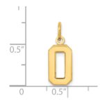 14k Small Polished Number 0 Charm - Image 4