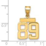 14k Small Polished Number 89 Charm - Image 2