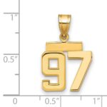 14k Small Polished Number 97 Charm - Image 3