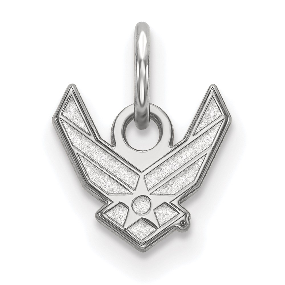 SS001USAF.jpg Sterling Silver Rhodium-plated LogoArt U.S. Air Force Extra Small Pendant - Image 1