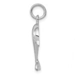 14k White Gold Dolphin Charm - Image 2