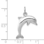 14k White Gold Dolphin Charm - Image 4